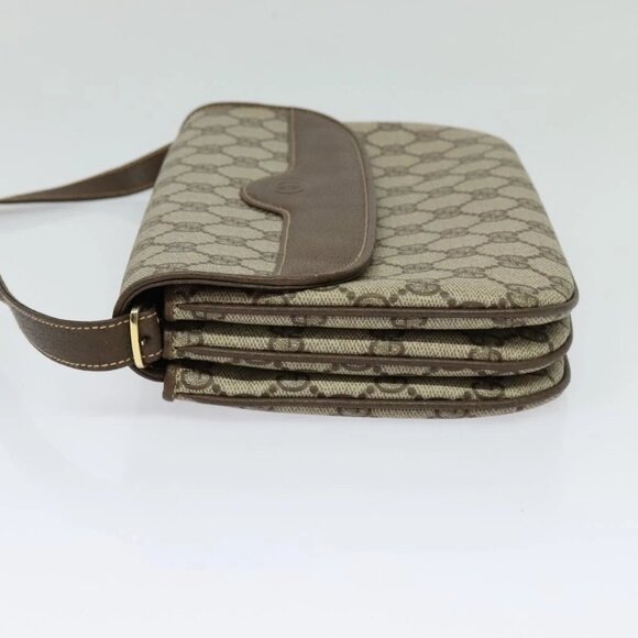 GUCCI GG Supreme Shoulder Bag PVC Beige Gold 004 256 0024 Auth ki5813 - Picture 4 of 14